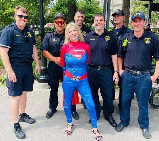 Land of Superheroes event activity at Cincinnati Public Schools Back to School Fest